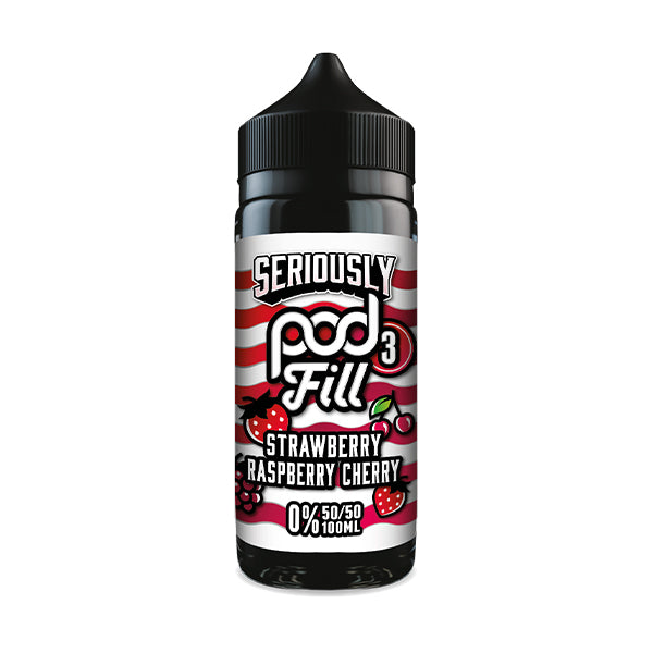Strawberry Raspberry Cherry by Seriously Pod Fill 3 100ml Shortfill E-Liquid