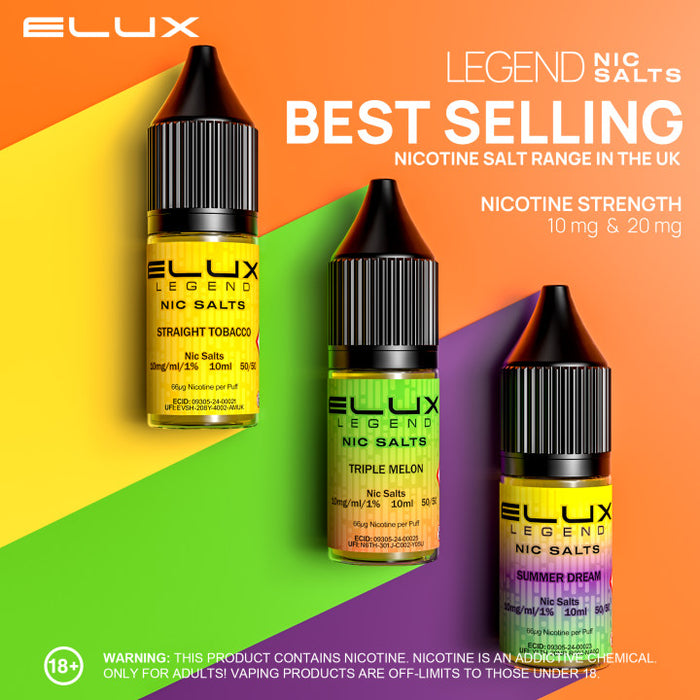 ELUX Legends Nic Salts E-Liquid AdaVapes ELUX Legends Nic Salts E-Liquid AdaVapes